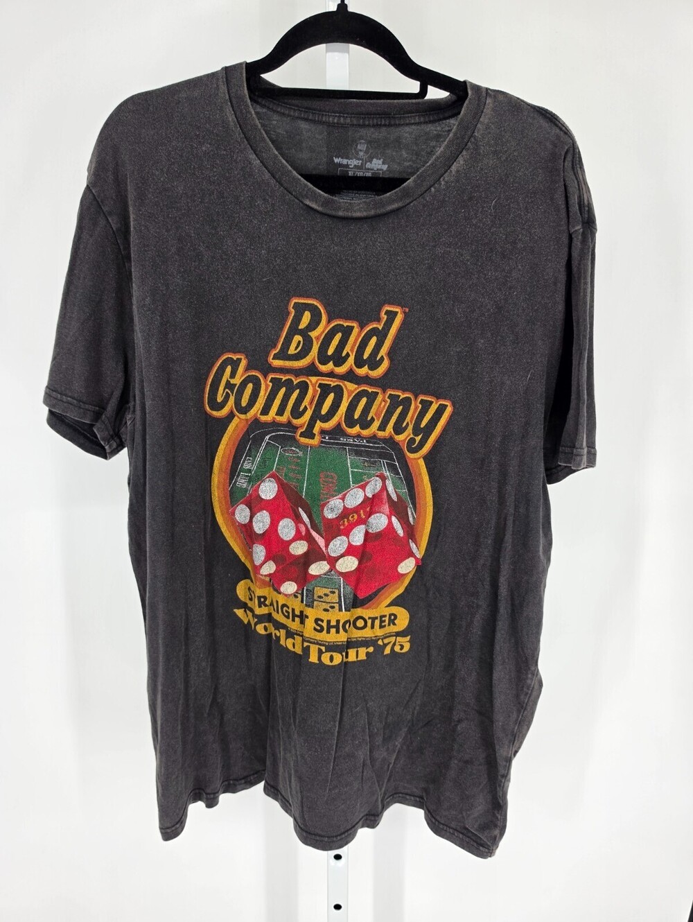 Wrangler Men's Sz XL Bad Company Graphic Band Tee Straight Shooter 1975